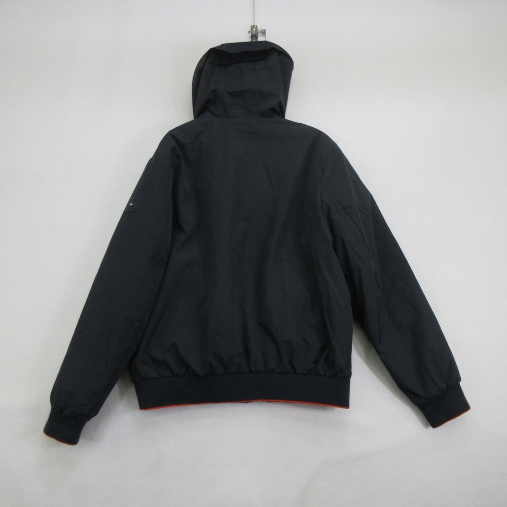 Tommy Hilfiger Men's Jacket L TH Flex Bomber Hooded Full Zip Insulated Navy - Picture 2 of 14